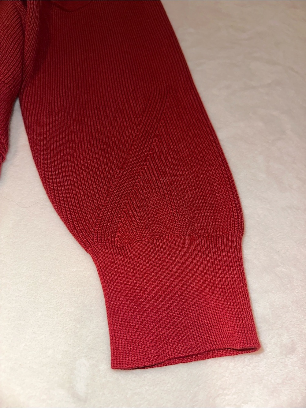 Gentle Fawn Red Ribbed Crewneck Sweater - Picture 2 of 5